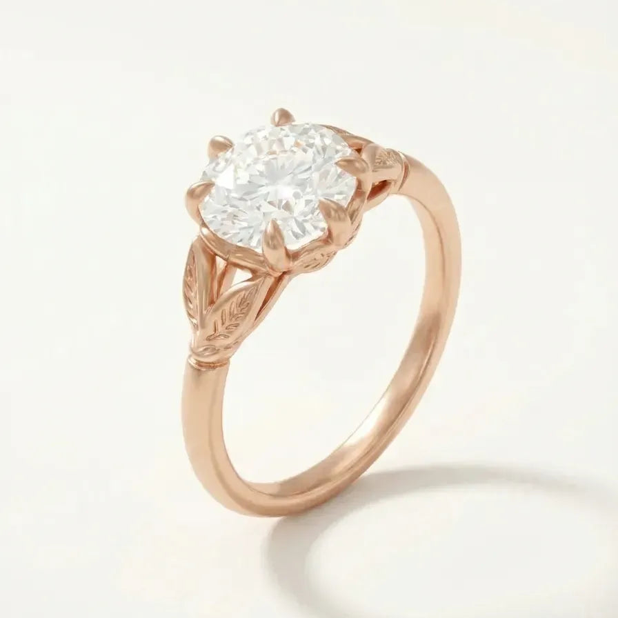 Vintage leaf ring