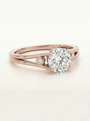 Apvalus solitaire stiliaus ziedas