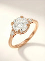 Vintage leaf engagement ring