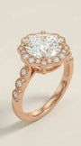 Vintage halo diamond ring