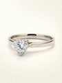 heart cut solitaire žiedas
