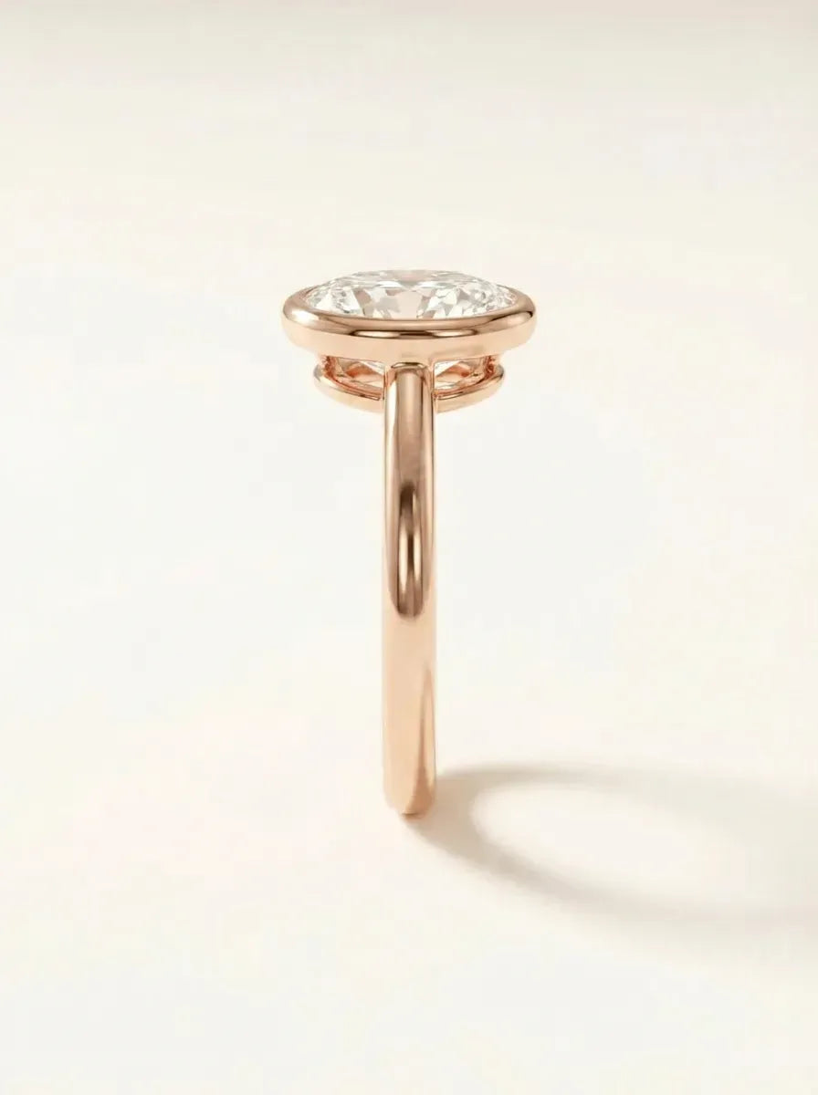 elegantiskas minimalistinis ovalo formos ziedas