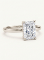 Geltono aukso radiant cut solitaire žiedas