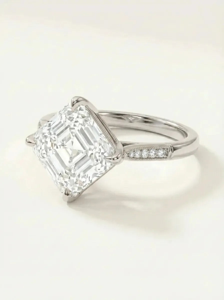 NOVA sužadėtuvių žiedas su Asscher akmeniu